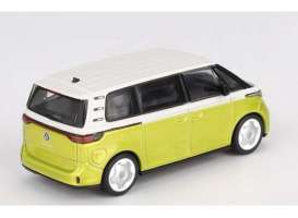 Volkswagen  - ID. Buzz 2023 white/pomelo yellow - 1:64 - Mini GT - 01110Rhd - MGT01110Rhd | Toms Modelautos