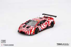 Lamborghini  - Huracan  2024 red/white - 1:43 - TrueScale - TSM430898 - TSM430898 | Toms Modelautos
