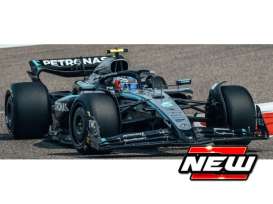 Mercedes Benz AMG - W16 2025 silver/black/turquoise - 1:43 - Bburago - 38238A - bura38238A | Toms Modelautos