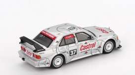 Mercedes Benz  - 190E 2025 grey/red - 1:64 - Mini GT - 01125BL - MGT01125BL | Toms Modelautos