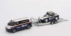 Car Sets  - Porsche 911+Volkswagen ID. Buz 2025 white/blue - 1:64 - Mini GT - MGTS0019 - MGTS0019 | Toms Modelautos