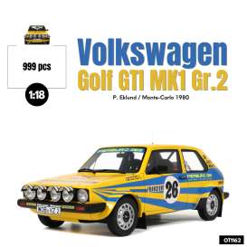 Volkswagen  - Golf GTI 1980 yellow/blue - 1:18 - OttOmobile Miniatures - OT1162 - otto1162 | Toms Modelautos
