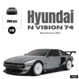 Hyundai  - N Vision 74 2022 matte aluminium - 1:18 - OttOmobile Miniatures - OT493 - otto493 | Toms Modelautos