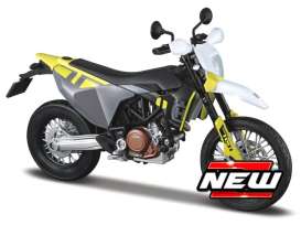 Husqvarna   - Husky 701 black/white/yellow - 1:18 - Maisto - 23091 - mai23091 | Toms Modelautos