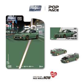 Mitsubishi  - Lancer Evolution IV green - 1:64 - Pop Race Limited - PRE022 - PRE022 | Toms Modelautos
