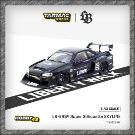 Nissan  - Skyline black - 1:43 - Tarmac - T43-021-BK - TC-T43-021-BK | Toms Modelautos