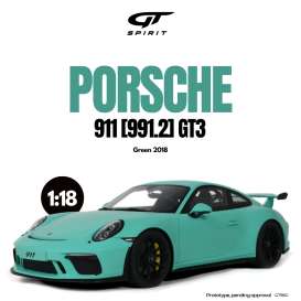Porsche  - 911 2018 green - 1:18 - GT Spirit - GT550 - GT550 | Toms Modelautos