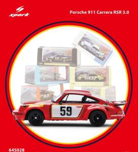 Porsche  - 911 Carrera RSR 3.0 1975 red - 1:64 - Spark - 64S028 - spa64S028 | Toms Modelautos