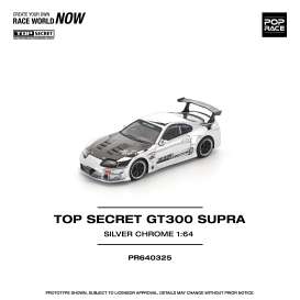 Toyota  - Supra GT300 silver chrome - 1:64 - Pop Race Limited - PR640325 - PR640325 | Toms Modelautos