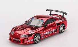 Toyota  - Supra 2014 red chrome - 1:64 - Mini GT - 01132BL - MGT01132BL | Toms Modelautos