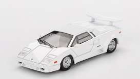 Lamborghini  - Countach 1989 white - 1:64 - Mini GT - 01134Lhd - MGT01134Lhd | Toms Modelautos