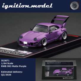 Porsche  - RWB 993 matt purple - 1:64 - Ignition - IG3871 - IG3871 | Toms Modelautos