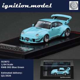Porsche  - RWB 993 blue-green - 1:64 - Ignition - IG3872 - IG3872 | Toms Modelautos
