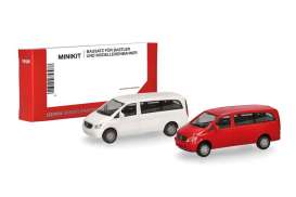 Mercedes Benz  - Vito white/red - 1:87 - Herpa - 014212 - herpa014212 | Toms Modelautos
