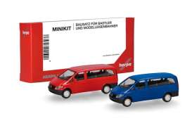 Mercedes Benz  - Vito 2003 blue/red - 1:87 - Herpa - 014236 - herpa014236 | Toms Modelautos