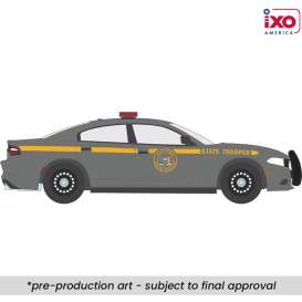 Dodge  - Charger 2023 grey/orange - 1:64 - IXO America - IA64025 - ixoIA64025 | Toms Modelautos
