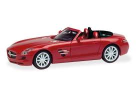 Mercedes Benz  - SLS AMG Roadster red - 1:87 - Herpa - 024853-002 - herpa024853-002 | Toms Modelautos