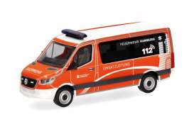 Mercedes Benz  - Sprinter 2018 red/white - 1:87 - Herpa - 098830 - herpa098830 | Toms Modelautos