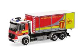 Mercedes Benz  - Arocs red/white/yellow - 1:87 - Herpa - 098854 - herpa098854 | Toms Modelautos