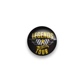 Accessoires  - Magnet round 5,3cm black/yellow - Hotwheels - 182952 - hwacc182952 | Toms Modelautos