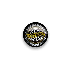 Accessoires  - Magnet round 5,3cm black/yellow - Hotwheels - 182969 - hwacc182969 | Toms Modelautos