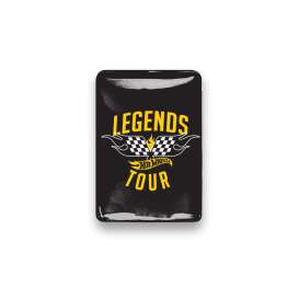 Accessoires  - Magnet round 5,3cm black/yellow - Hotwheels - 182976 - hwacc182976 | Toms Modelautos