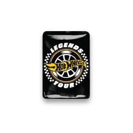Accessoires  - Magnet round 5,3cm black/yellow - Hotwheels - 182983 - hwacc182983 | Toms Modelautos