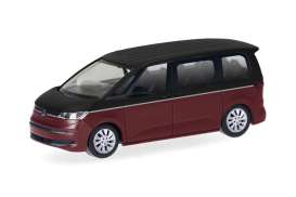 Volkswagen  - Multivan black/red - 1:87 - Herpa - 430425-002 - herpa430425-002 | Toms Modelautos