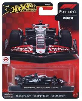 Haas  - VF-24 black/white/red - 1:64 - Hotwheels - JBM22 - hwmvJBM22 | Toms Modelautos