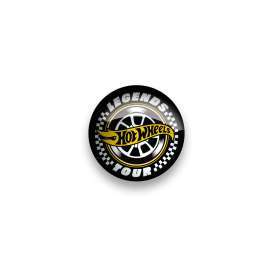 Accessoires  - Magnet round 5,3cm black/yellow - Hotwheels - 182969 - hwacc182969 | Toms Modelautos