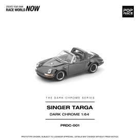 Singer  - Targa dark chrome - 1:64 - Pop Race Limited - PRDC001 - PRDC001 | Toms Modelautos