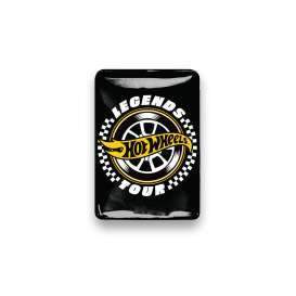 Accessoires  - Magnet round 5,3cm black/yellow - Hotwheels - 182983~10 - hwacc182983 | Toms Modelautos