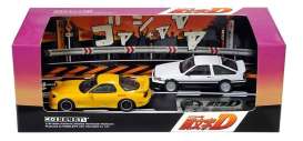 Toyota Mazda - Levin Turbi AE86/RX-7 FD3S orange/white - 1:64 - Modeler’s - MD64216 - MD64216 | Toms Modelautos