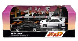 Nissan Mitsubishi - Skyline GTR  BNR32/Lancer Evo  black/white - 1:64 - Modeler’s - MD64218 - MD64218 | Toms Modelautos