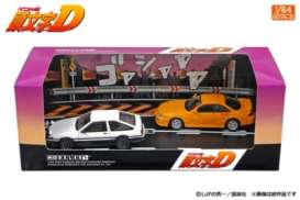 Toyota Nissan - AE86/S14 white/orange - 1:64 - Modeler’s - MD64219 - MD64219 | Toms Modelautos