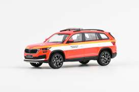 Skoda  - Kodiaq FL 2021 red/white - 1:43 - Abrex - 143ABX-041XL11 - ab143ABX-041XL11 | Toms Modelautos