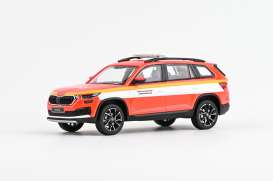 Skoda  - Kodiaq FL 2021 red/white - 1:43 - Abrex - 143ABX-041XL10 - ab143ABX-041XL10 | Toms Modelautos