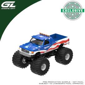 Ford  - F-250 1996 blue/white/red - 1:64 - GreenLight - 30592 - gl30592 | Toms Modelautos