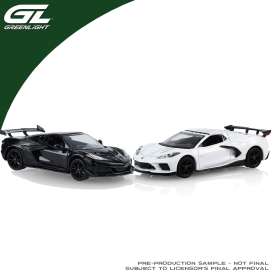 Corvette  - ZR1 & Stingray  2026 black/white - 1:64 - GreenLight - 30593 - gl30593 | Toms Modelautos