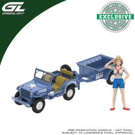 Willys  - MB Jeep 1943 blue - 1:64 - GreenLight - 30594 - gl30594 | Toms Modelautos