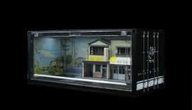 diorama Accessoires - INITIAL D Container Scenario V black - 1:64 - Black Box Diorama - MO400204 - MO400204 | Toms Modelautos