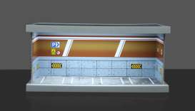 diorama Accessoires - Parking lot with light A  - 1:64 - Black Box Diorama - MO960125 - MO960125 | Toms Modelautos
