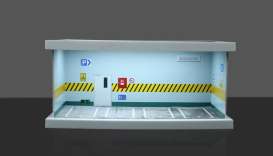 diorama Accessoires - Parking lot with light B  - 1:64 - Black Box Diorama - MO960126 - MO960126 | Toms Modelautos