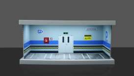 diorama Accessoires - Parking lot with light C  - 1:64 - Black Box Diorama - MO960127 - MO960127 | Toms Modelautos