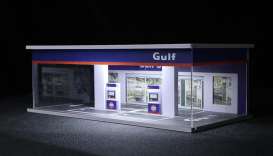 diorama Accessoires - Gulf gas station  - 1:64 - Black Box Diorama - MO914507 - MO914507 | Toms Modelautos