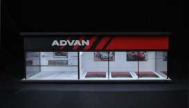 diorama Accessoires - Advan show room red/black - 1:64 - Black Box Diorama - MO914508 - MO914508 | Toms Modelautos