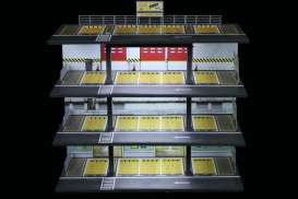 diorama Accessoires - US style 4 storey parking lot  various - 1:64 - Black Box Diorama - MO922006 - MO922006 | Toms Modelautos