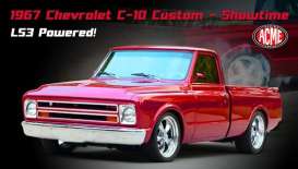 Chevrolet  - C-10 Custom  1967 red - 1:18 - Acme Diecast - 1807222 - acme1807222 | Toms Modelautos