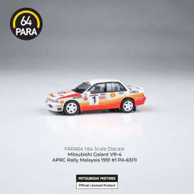 Mitsubishi  - Galant 1991 white/red/orange - 1:64 - Para64 - 65111 - pa65111 | Toms Modelautos