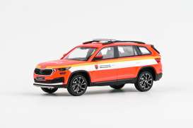 Skoda  - Kodiaq FL 2021 red/white - 1:43 - Abrex - 143ABX-041XL12 - ab143ABX-041XL12 | Toms Modelautos